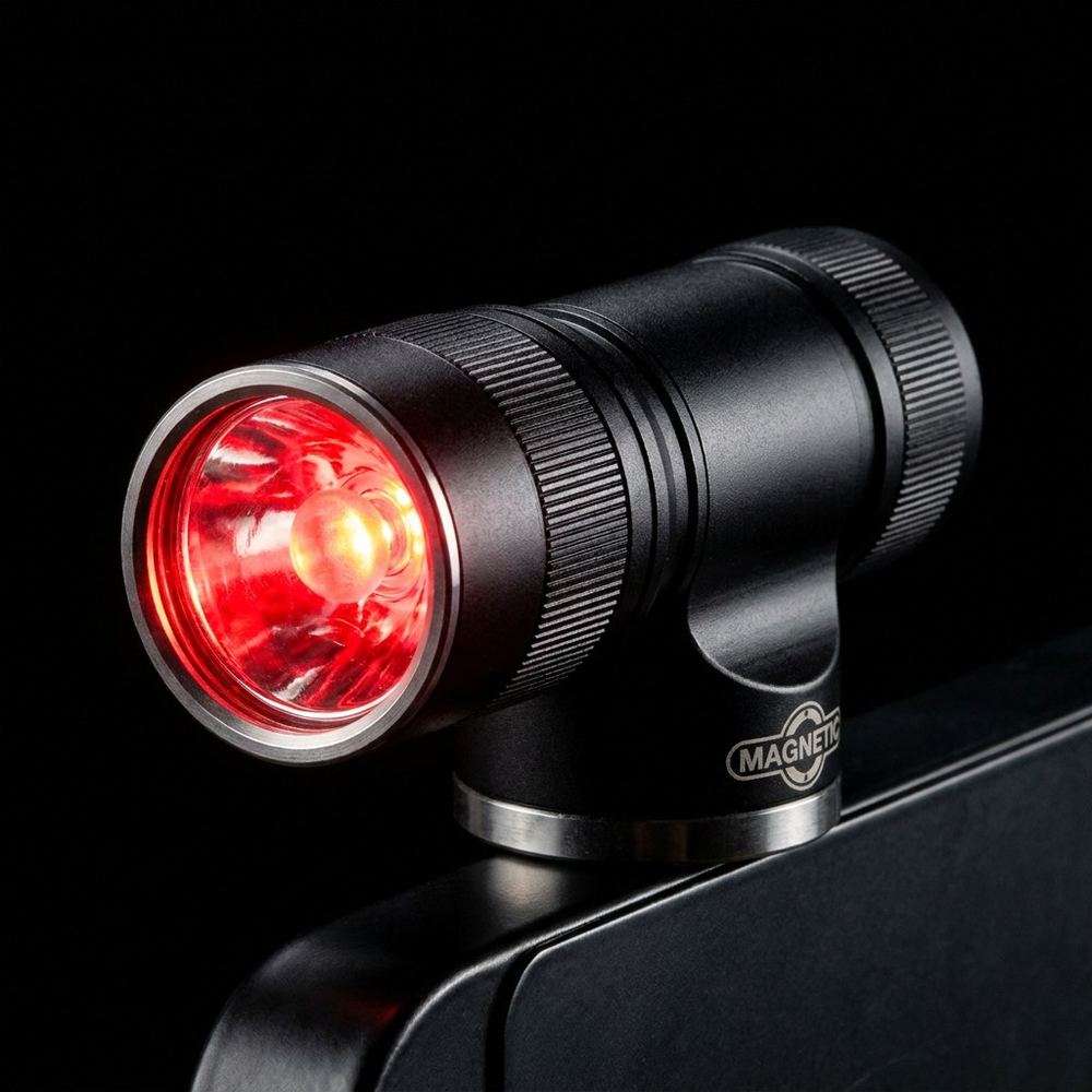 Aurora Magnetic Emergency LED Flashlight with Red Strobe from AURORA China flashlight manufacturer