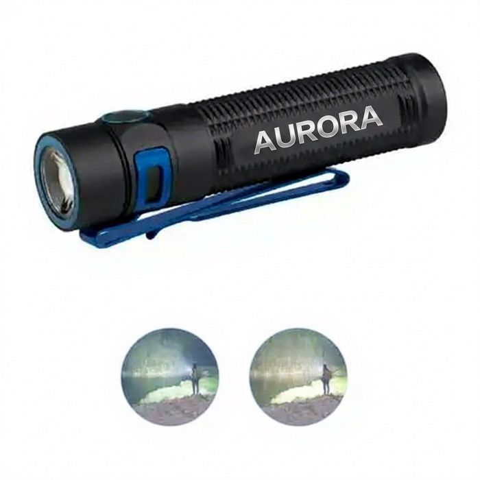 AURORA E4 1500LM Compact EDC Flashlight 101mm Magnetic Charging IPX8 from AURORA China flashlight manufacturer