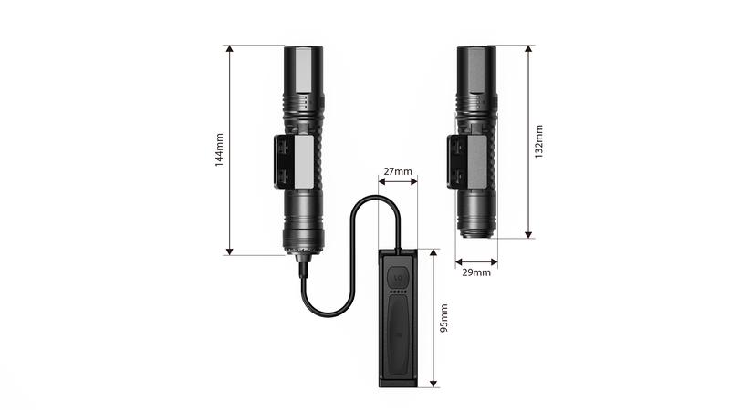 AURORA G2B 2250LM Tactical Hunting Flashlight 600m IPX8 Rechargeable view 10