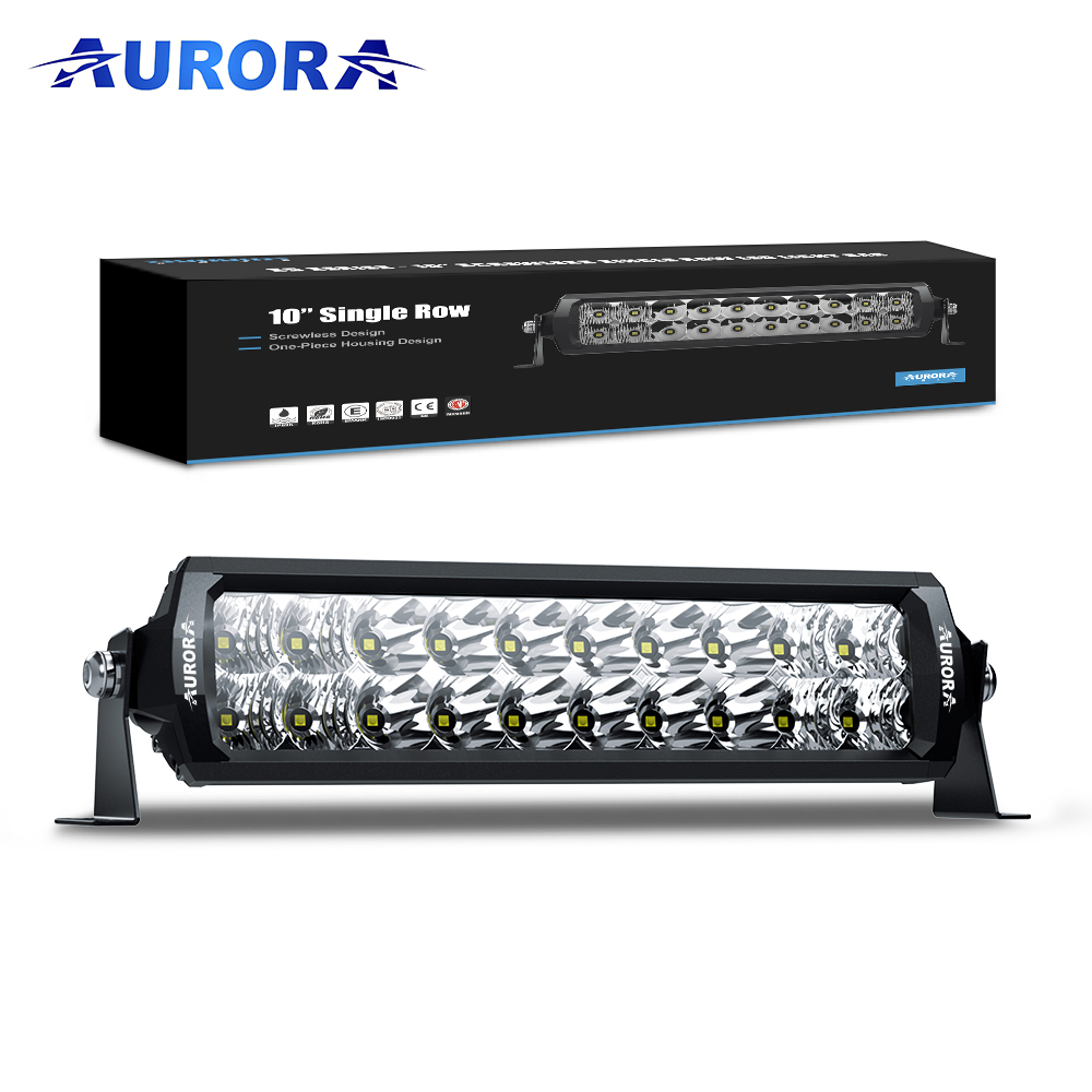 Aurora 10" Double Row Screwless LED Light Bar from AURORA China flashlight manufacturer